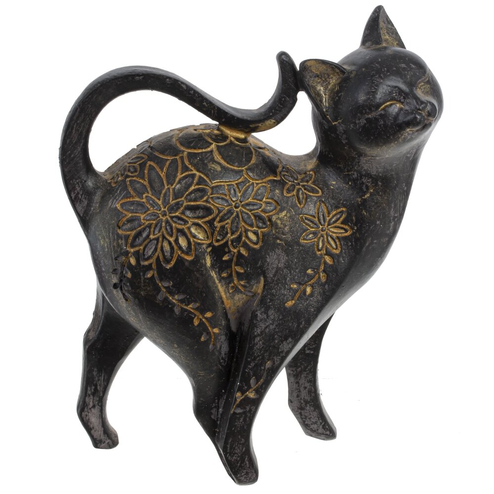 Декоративная фигурка "кошка". Садовый декор "кошка". Lk111 кошки декоративные 15*5,5*20,5 см. Декоративная кошка. Расписные фигуры.