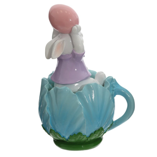 Фигурка декоративная "Заяц в чашке", L9 W7,5 H14 см фото 3