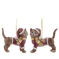Фигурка декоративная подвесная "Кошка", 2в., L11 W4 H10