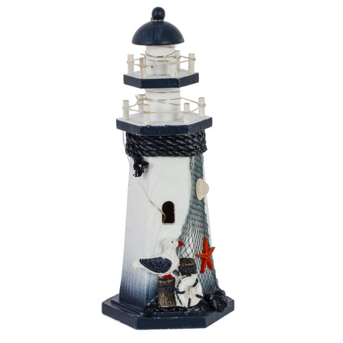 Фигурка декоративная "Маяк" (подсветка 3xLR44) , L11,5 W10 H26,5 см. 4в. фото 4