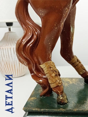 Фигурка декоративная "Лошадь" с часами  D8см, (AAx1 н/п), L31,5 W14 H45,5 см фото 9