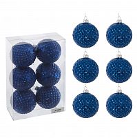 Набор из 6шт Украшение новогоднее "Шар", D6 см, L18 W11,5 H6 см Набор из 6шт Украшение новогоднее "Шар", D6 см, L18 W11,5 H6 см