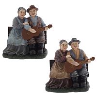 Фигурка декоративная "Бабушка с дедушкой", L18 W11 H18 см, 2в.