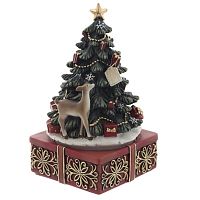 Фигурка декоративная "Рождество" (мех.завод, муз, движ), L10 W10 H18,5 см