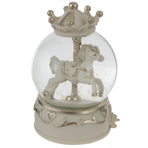 Фигурка декоративная в стекл шаре "Карусель" (движ), D 6.5 см, L6,5 W6,5 H10 см, 3в. фото 3