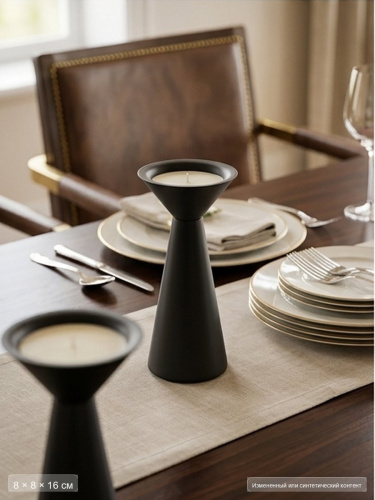 Подсвечник, L8 W8 H16 см