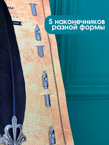 Набор подарочный: ручка перьевая, 5 наконечников, L11 W1 H30 см фото 3