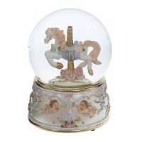 Фигурка декоративная в стекл шаре"Карусель" (ключ, муз), D 10 см, L9,5 W10 H14 см