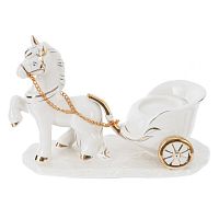 Фигурка декоративная "Лошадка" с подсвечником, D свечи 3,5 см, L16,5 W7 H12 см