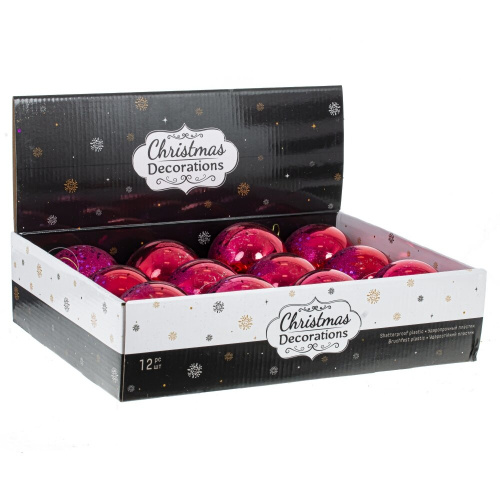 Набор из 12шт Украшение новогоднее "Шар", D 8 см, L35 W27 H8,5 см фото 2