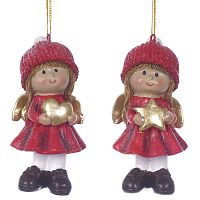 Фигурка декоративная подвесная "Ангел",  L4,5 W3,5 H10 см, 2в.