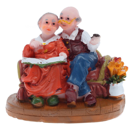 Фигурка декоративная "Бабушка с дедушкой", L8 W6 H7 см, 2в. фото 3