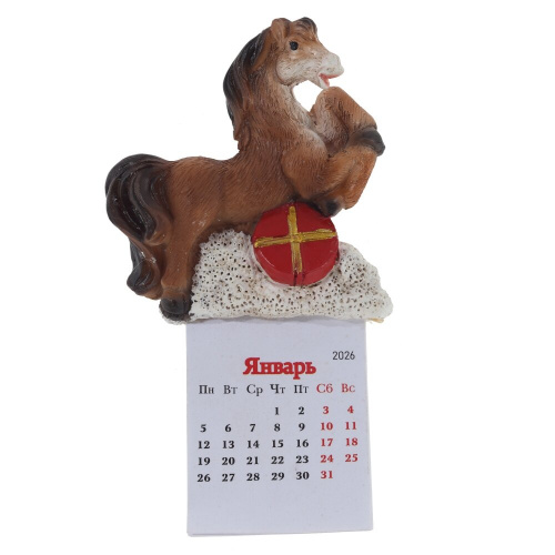 Магнит "Лошадка" с календарем", L6 W1,5 H11 см, 2в. фото 2