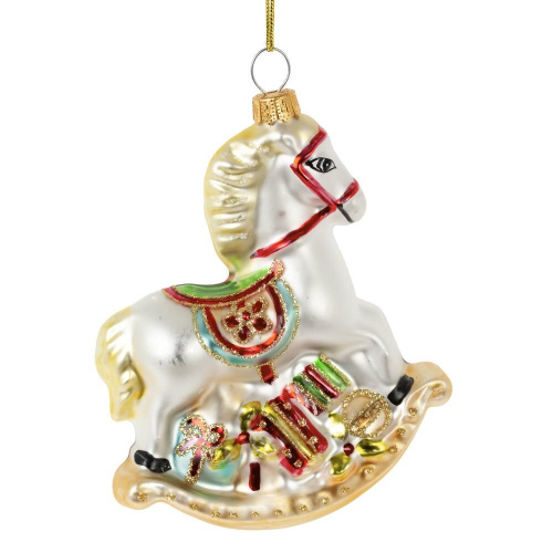 Украшение новогоднее "Лошадка-качалка", L9 W3 H11 см Украшение новогоднее "Лошадка-качалка", L9 W3 H11 см