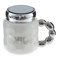 Кружка с крышкой, 400 мл, L13,5 W9 H11 см