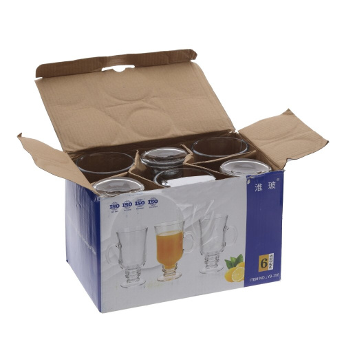 Набор из 6-ти бокалов для глинтвейна 210 мл, L23 W15 H14,5 см фото 2