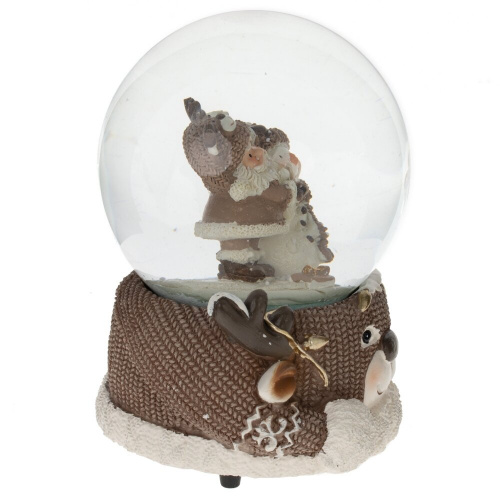 Фигурка декоративная "Дед Мороз" в стекл шаре (ключ,муз), L10 W10 H14 см фото 2 Фигурка декоративная "Дед Мороз" в стекл шаре (ключ,муз), L10 W10 H14 см фото 2