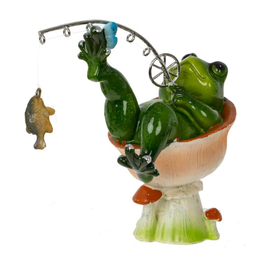 Фигурка декоративная "Лягушка", L9 W6 H11,5 см фото 4