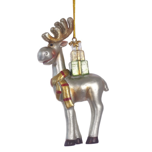 Фигурка декоративная подвесная "Олень",  L5,5 W2,5 H11 см, 2в. фото 3
