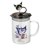 Кружка с крышкой, 450 мл, L12,5 W8 H17 см