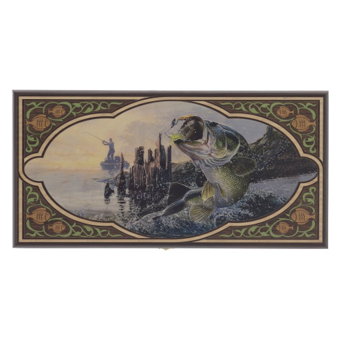 Игра настольная 2 в 1 ( шашки, нарды) "Рыбалка", L50 W25 H3 см фото 2