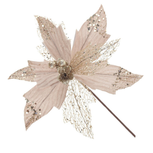 Цветок искусственный "Пуансеттия", L26 W26 H39 см Цветок искусственный "Пуансеттия", L26 W26 H39 см