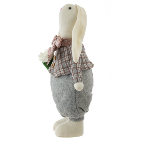 Игрушка набивная "Заяц/Зайка", L18 W10 H34 см, 2в. фото 3 Игрушка набивная "Заяц/Зайка", L18 W10 H34 см, 2в. фото 3