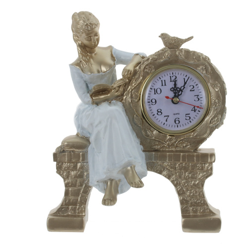 Часы настольные декоративные, L20 W11,5 H25 см, (1хАА не прилаг.)