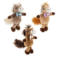 Игрушка набивная "Лошадка", с цепочкой, L10 W10 H14 см, 3в.