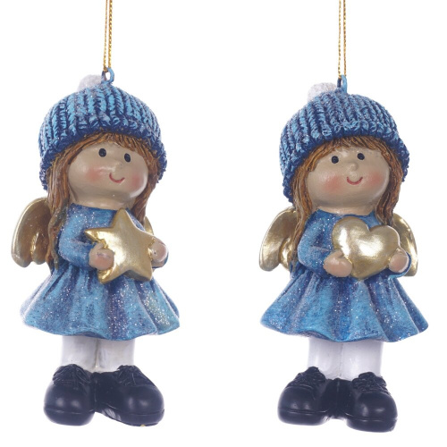 Фигурка декоративная "Ангел",  L4,5 W3,5 H10 см, 2в.