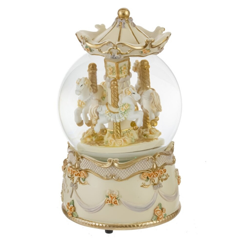 Фигурка декоративная в стекл шаре "Карусель" (ключ,муз, движ), D10 см, L9,5 W9,5 H17,5 см, 2в. фото 5 Фигурка декоративная в стекл шаре "Карусель" (ключ,муз, движ), D10 см, L9,5 W9,5 H17,5 см, 2в. фото 5