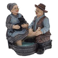 Фигурка декоративная "Бабушка с дедушкой", L11,5 W9 H12 см
