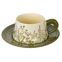 Чашка с блюдцем, 290 мл, L17 W17 H7,5 см