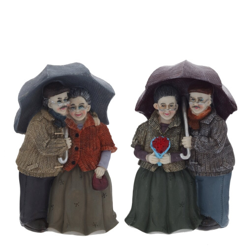 Фигурка декоративная "Бабушка с дедушкой", L12 W9,5 H18,5 см, 2в. Фигурка декоративная "Бабушка с дедушкой", L12 W9,5 H18,5 см, 2в.