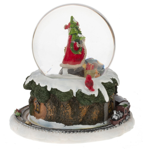 Фигурка декор в стекл шаре "Санта" (муз с ключ, движ), D 10 см, L15 W15 H15 см фото 4 Фигурка декор в стекл шаре "Санта" (муз с ключ, движ), D 10 см, L15 W15 H15 см фото 4