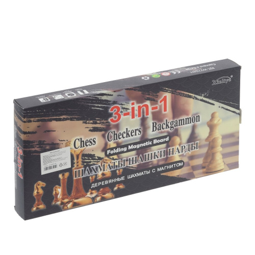 Игра настольная 3 в 1 (шахматы, шашки, нарды), L39 W19,5 H4 см фото 7 Игра настольная 3 в 1 (шахматы, шашки, нарды), L39 W19,5 H4 см фото 7