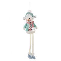 Игрушка набивная подвесная "Снеговик", L14 W8 H39/22 см