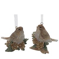 Фигурка декоративная подвесная "Птичка", L5 W4 H5 см, 2в.