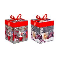 Коробка подарочная (бумага, плотность 400г/м2), L30 W30 H30 см, 2в.