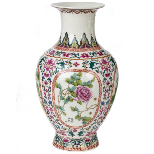 Китайская фарфоровая ваза для цветов, высота 25 см фото 2