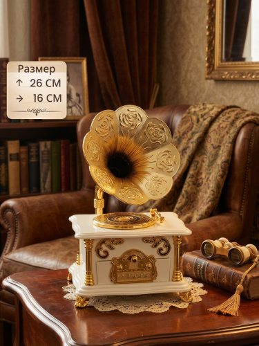 Изделие декоративное "Граммофон" (музык.), L16 W15 H26 см