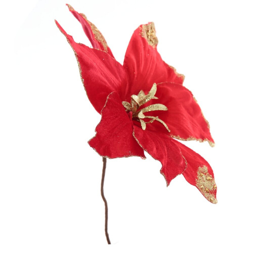 Цветок искусственный "Пуансеттия", L30 W30 H25 см фото 2 Цветок искусственный "Пуансеттия", L30 W30 H25 см фото 2