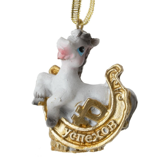 Фигурка декоративная подвесная "Лошадка", L5 W2 H5 см, 2в. фото 2