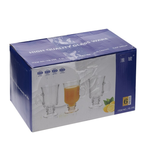 Набор из 6-ти бокалов для глинтвейна 210 мл, L23 W15 H14,5 см фото 4