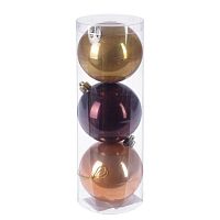 Набор из 3шт, Украшение новогоднее Шар "Трио", D8 см, L8 W8 H23,5 см