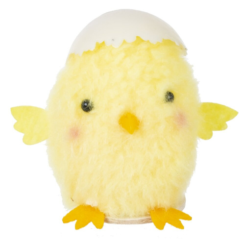 Фигурка декоративная "Цыпленок" (блок 12 шт), L7 W6 H7 см, 3в. фото 4