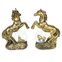 Фигурка декор в стекл шаре "Лошадь", L10 W5 H14 см, 2в.