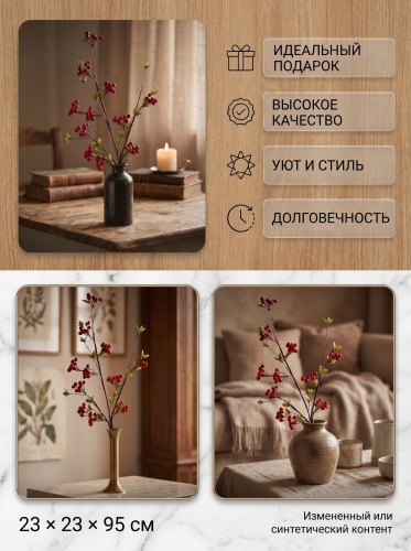 Цветок искусственный, L23 W23 H95 см фото 4