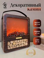 Изделие декоративное "Камин", L24,5 W9,5 H29,5 см, (подсветка, USB, 3xLR14 не прилаг.)