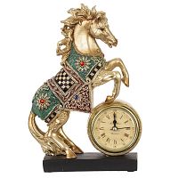 Фигурка декоративная "Лошадь" с часами (AAAx1,н/п), L16 W5 H22 см